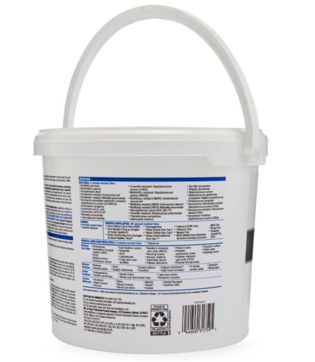 Clorox Healthcare® VersaSure® Cleaner Disinfectant Wipes - 1 bucket of 110 wipes - Healthcare Professional