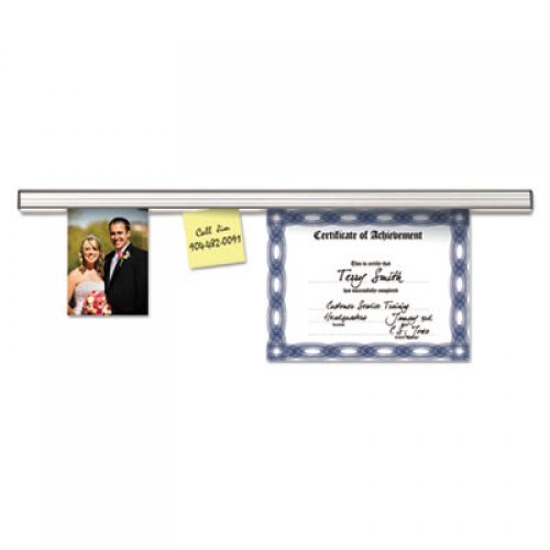 Advantus Grip-A-Strip Display Rail, 12 x 1 1/2, Aluminum Finish (1025)