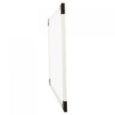 Universal Dry Erase Board, Melamine, 48 x 36, White, Black/Gray Aluminum/Plastic Frame (43724)