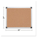 MasterVision Value Cork Bulletin Board with Aluminum Frame, 36 x 48, Natural (CA051170)