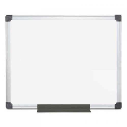 MasterVision Value Lacquered Steel Magnetic Dry Erase Board, 24 x 36, White, Aluminum Frame (MA0307170)