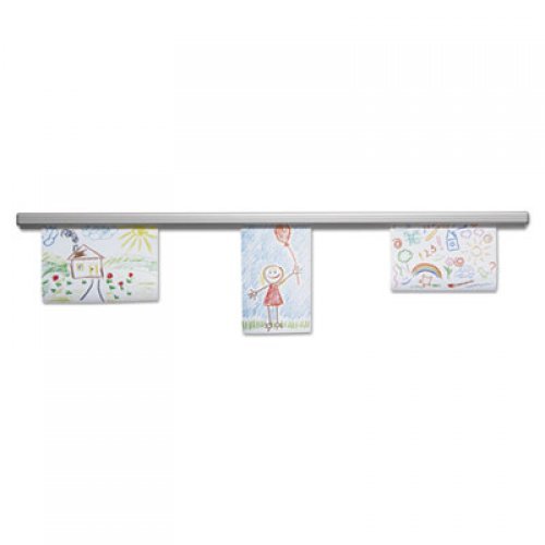 Advantus Grip-A-Strip Display Rail, 12 x 1 1/2, Aluminum Finish (1025)