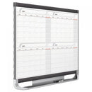 Quartet Prestige 2 Magnetic Total Erase 4-Month Calendar, 48 x 36, Graphite Color Frame (4MCP43P2)