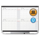 Quartet Prestige 2 Magnetic Total Erase 4-Month Calendar, 48 x 36, Graphite Color Frame (4MCP43P2)