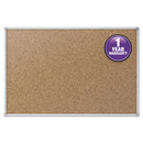 Mead Cork Bulletin Board, 24 x 18, Silver Aluminum Frame (85360)