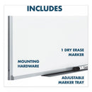 Mead Dry-Erase Board, Melamine Surface, 36 x 24, Silver Aluminum Frame (85356)