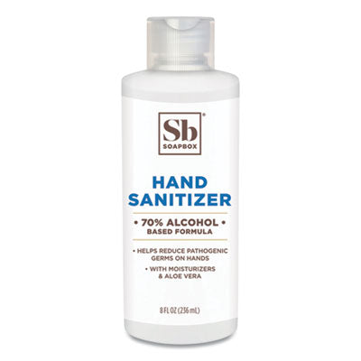 Soapbox Hand Sanitizer, 8 oz Bottle with Dispensing Cap, Unscented (77141EA)