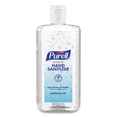 PURELL Advanced Hand Sanitizer Refreshing Gel, Clean Scent, 8 oz Pump Bottle, 12/Carton (965212CT)