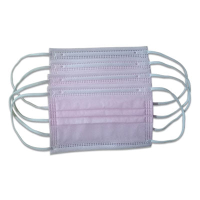GN1 General Use Kids Face Mask, Fits 6 to 12 Year Old Child, Pink, 50/Box (MS8008PBX)