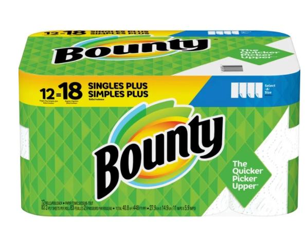 12 Giant Rolls pack Bounty® Select-A-Size Paper Towels Giant Rolls