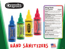 Crayola® - 2oz gel hand sanitizer - KIDS - 75% alcohol - pack of 4 - Made in USA