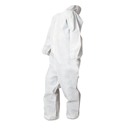 Boardwalk Disposable Coveralls, White, Large, Polypropylene, 25/Carton (00032L)