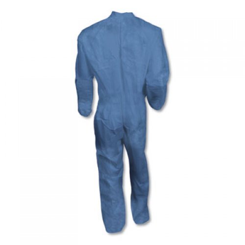 KleenGuard A60 Elastic-Cuff, Ankle & Back Coveralls, Blue, 2X-Large, 24/Case (45005)