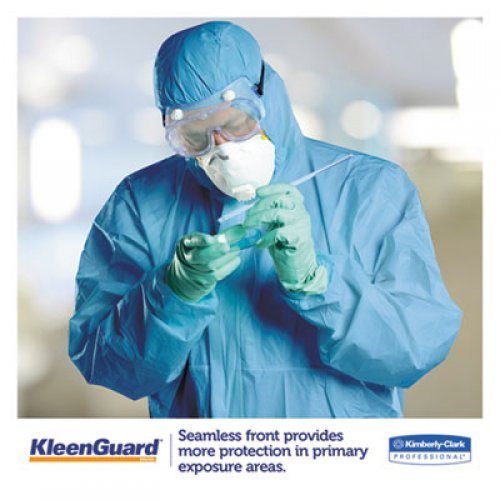 KleenGuard A60 Elastic-Cuff, Ankle & Back Coveralls, Blue, 2X-Large, 24/Case (45005)