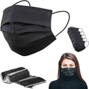 Black Face Masks - 50 3-ply Masks