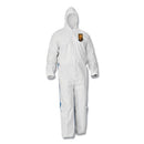 KleenGuard A35 Coveralls, Hooded, X-Large, White, 25/Carton (38939)