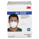 3M Particulate Respirator w/Cool Flow Exhalation Valve, 10 Masks/Box (8511)