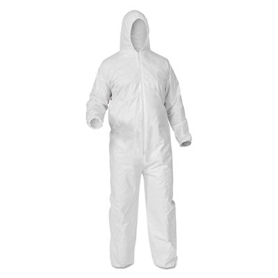 KleenGuard A35 Coveralls, Hooded, X-Large, White, 25/Carton (38939)