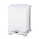 Rubbermaid Defenders Biohazard Step Can, Square, Steel, 24 gal, White (ST24EPLWH)