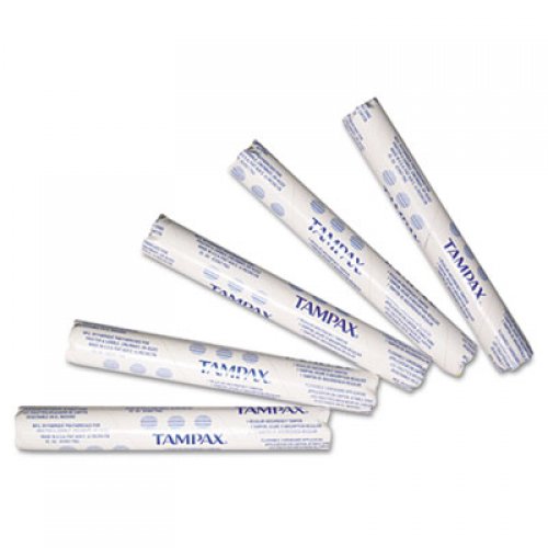 Tampax Tampons for Vending, Original, Regular Absorbency, 500/Carton (025001)