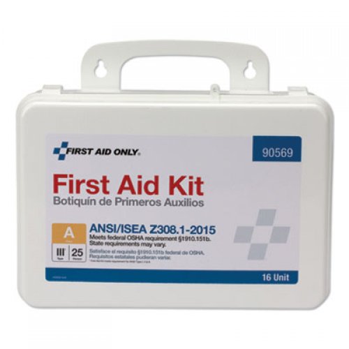 First Aid Only Unitized ANSI Class A Weatherproof First Aid Kit for 25 People, 16 Units (90569)