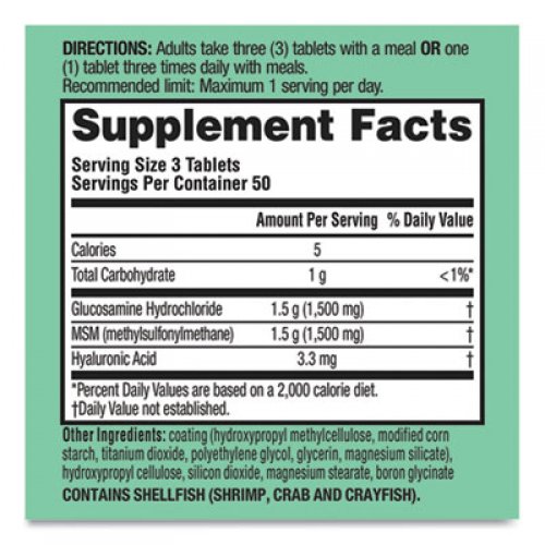 Schiff Glucosamine Plus MSM Tablet, 150 Count (11019)