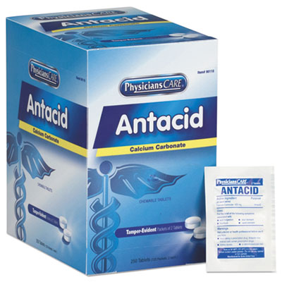 First Aid Only Over the Counter Antacid Medications for First Aid Cabinet, 250 Doses/Box (90110)