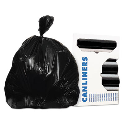 AccuFit Can Liners, Prime Resin, 37 x 50, 1.3 mils, Black, 100/Carton (H7450PKR01)