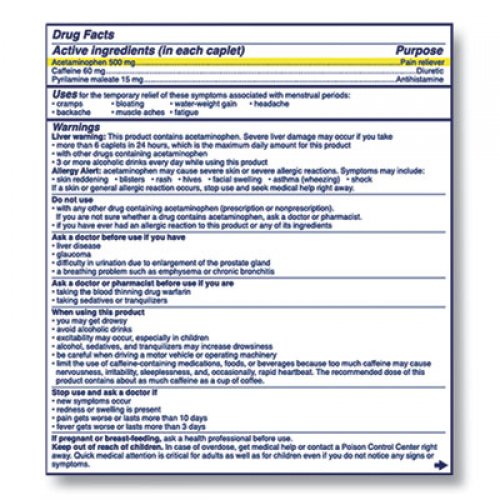 Midol Complete Menstrual Caplets, Two-Pack, 50 Packs/Box (90751)