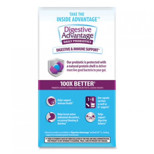 Digestive Advantage Daily Probiotic Capsule, 50 Count (18167)