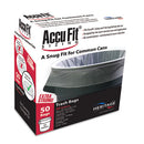 AccuFit Can Liners, Prime Resin, 37 x 50, 1.3 mils, Black, 100/Carton (H7450PKR01)