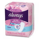 Always Thin Daily Panty Liners, Regular, 20/Pack, 24 Packs/Carton (08279)