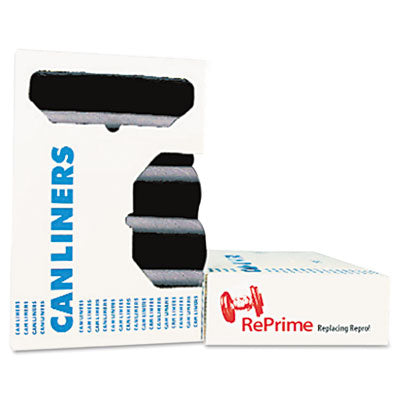 AccuFit Can Liners, Prime Resin, 37 x 50, 1.3 mils, Black, 100/Carton (H7450PKR01)